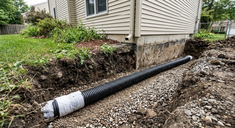 Foundation Drain Installation in Tuscaloosa, AL