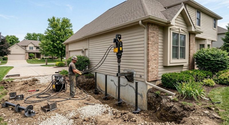 Helical Piers Installation in Columbus, OH