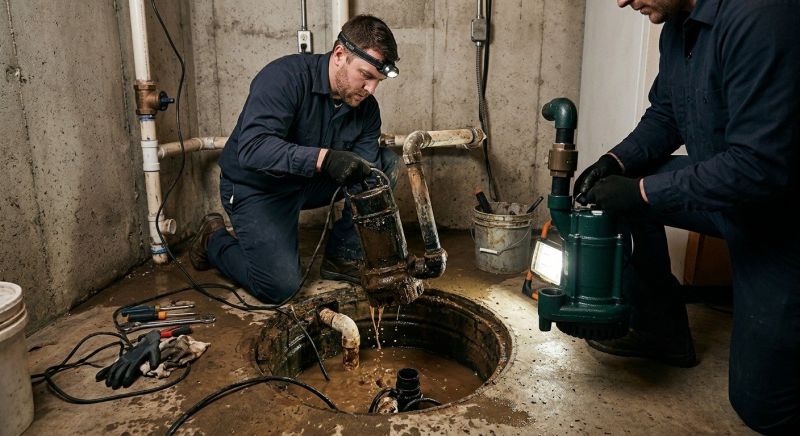 Sump Pump Relocation in Manchester, NH