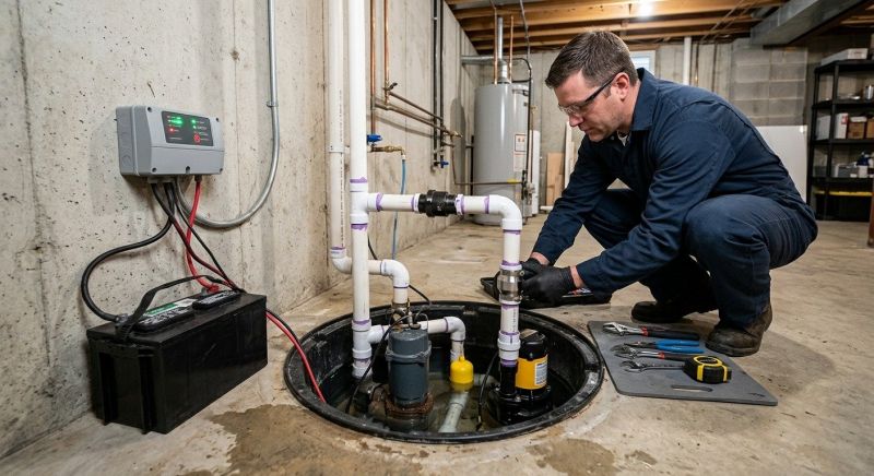 Sump Pump Relocation in Des Moines, IA