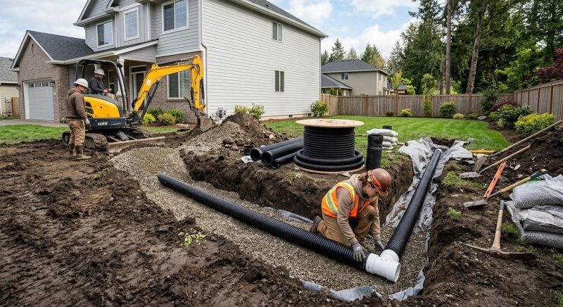 Underground Drain Installation in Birmingham, AL