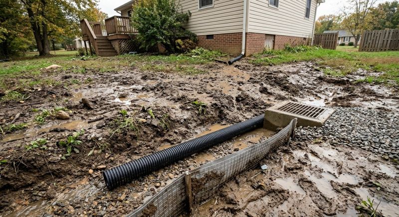 Wet Yard Drainage in Tuscaloosa, AL